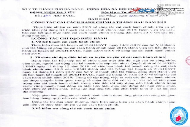 Báo cáo công tác cải cách hành chính 6 tháng đầu năm 2019