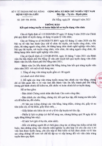 Thông báo kết quả trúng tuyển và hoàn thiện hồ sơ tuyển dụng viên chức