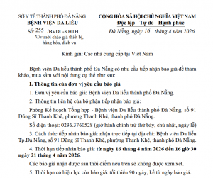 Thư mời chào giá thiết bị, hàng hóa, dịch vụ