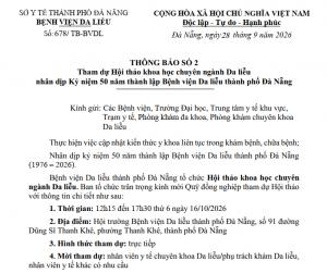 Tham dự Hội thảo khoa học chuyên ngành Da liễu nhân dịp Kỷ niệm 50 năm thành lập Bệnh viện Da liễu thành phố Đà Nẵng
